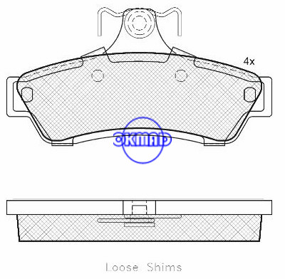 BUICK ROYAUM HOLDEN ADVENTRA HOLDEN COMMODORE PONTIAC GTO brake pad FMSI:D1048-7951/8223 OEM:92175205,F1048